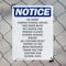 Signmission No Entry During School Hours This OSHA Notice Sign, Plastic, 7in W x 10in L, 2PK OS-2PACK-NS-P-710-V-14515 - alternate 6